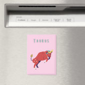 Roze Stier, sterrenbeeld, sterrenbeeld afdruk Magneet (Insitu (Vaatwasser))