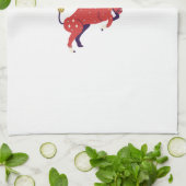 Roze Stier, sterrenbeeld, sterrenbeeld afdruk Theedoek (Gevouwen)