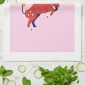 Roze Stier, sterrenbeeld, sterrenbeeld afdruk Theedoek (Gevouwen)