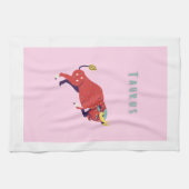 Roze Stier, sterrenbeeld, sterrenbeeld afdruk Theedoek (Horizontaal)