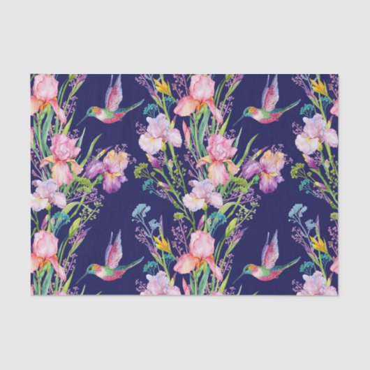 Roze stijfsel en levende vogels tissuepapier (Voorkant)