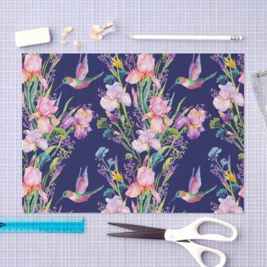 Roze stijfsel en levende vogels tissuepapier (Craft)