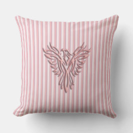 Roze stijgende fenix met roze banden, vers ontwerp buitenkussen