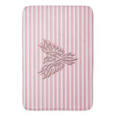 Roze stijgende fenix met roze strepen - verfrissen badmat (Voorkant Verticaal)