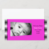 Roze stijl aankondiging (Voorkant / Achterkant)