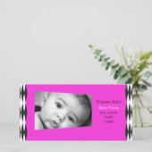 Roze stijl aankondiging (Staand voorkant)