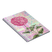 Roze  stijl Hydrangea Puff Journal Notitieboek (Rechterzijde)