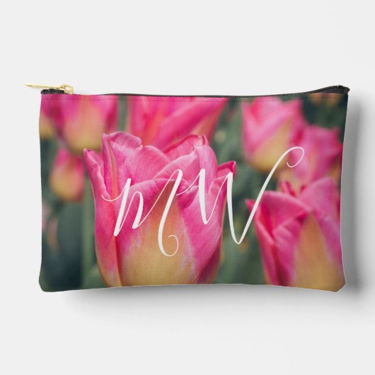 Roze stijl lentetulpen etui (Voorkant)