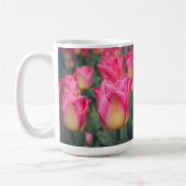 Roze stijl lentetulpen koffiemok (Links)