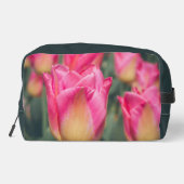 Roze stijl lentetulpen toilettasje (Achterkant)