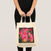 Roze stijl lentetulpen tote bag (Voorkant (product))