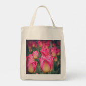 Roze stijl lentetulpen tote bag (Achterkant)