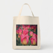Roze stijl lentetulpen tote bag (Voorkant)