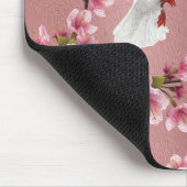 Roze  stijlpagina's en torenbloesem muismat (Hoek)