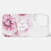 Roze, stijlvol initiaal iPhone hoesje (Achterkant horizontaal)