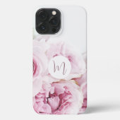 Roze, stijlvol initiaal iPhone hoesje (Achterkant)
