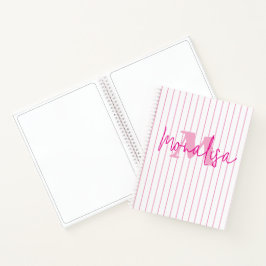 Roze Stijlvol met Monogram Notitieboek