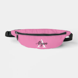 Roze Stijlvol Monogram Script Fanny Pack Heuptasje