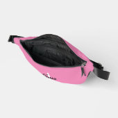 Roze Stijlvol Monogram Script Fanny Pack Heuptasje (Open)