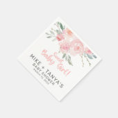 Roze, stijlvolle baby shower papieren luiers servet (Hoek)