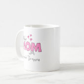 Roze stijlvolle beste mama ooit Eenvoudig aangepas Koffiemok (Voorkant links)