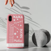 Roze, stijlvolle mama typografie Case-Mate iPhone case