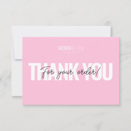 Roze, stijlvolle, moderne zakelijke bedankt voor u (Voorkant)