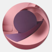 Roze Stijlvolle Sticker Design (Voorkant)