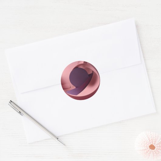 Roze Stijlvolle Sticker Design (Envelop)