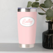 Roze Stijlvolle Trouw Bruidsmeisje Geïsoleerde Drinkbeker