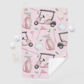 Roze Stijlvolle Vrouwelijke Golf Ontwerp Custom Mo Golfhanddoek (Insitu)
