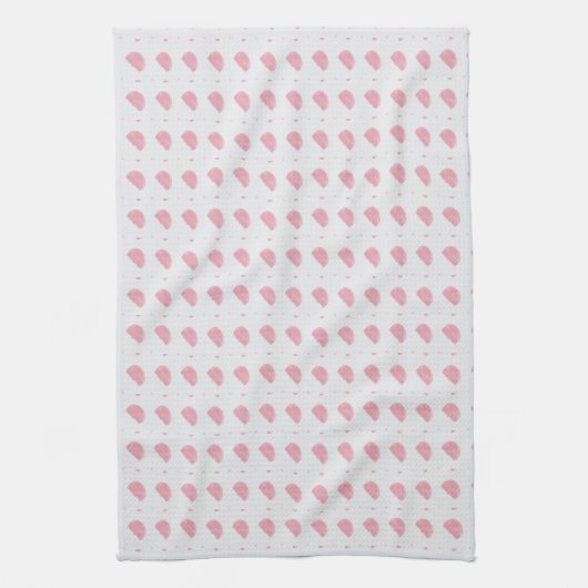 Roze stikhanddoek theedoek (Verticaal)