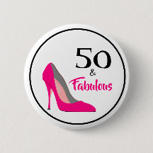 Roze Stiletto 50 en Fabulous 50ste verjaardag