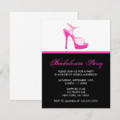 Roze Stiletto Bachelorette Party Kaart (Voorkant / Achterkant)