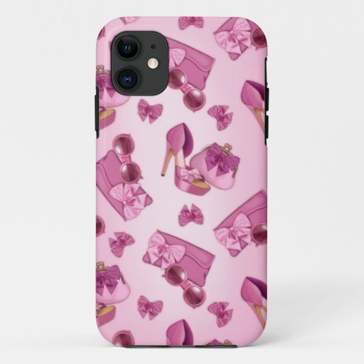 Roze stiletto en boegpaars Case-Mate iPhone case (Achterkant)