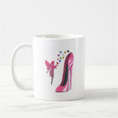 Roze Stiletto en vet met 3D-harten Koffiemok (Links)