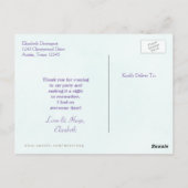 Roze Stiletto Heel Bachelorette Party Dank u Briefkaart (Achterkant)