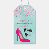 Roze Stiletto Heel Bachelorette Party Dank u