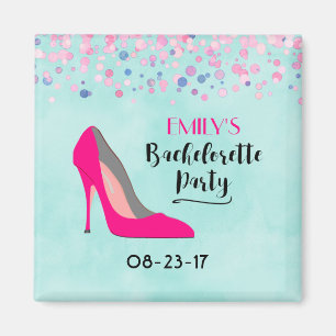 Roze Stiletto Hiel Bachelorette Feestje Magneet