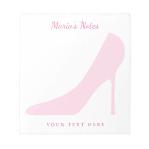 Roze, stiletto, hoesbenut voor vrouwen notitieblok