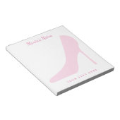 Roze stiletto hoge hakken notitieblok voor vrouwen (Schuin)