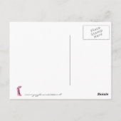 Roze stiletto hoge hielkop en hart briefkaart (Achterkant)