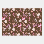 Roze stiletto lippenstift tas glazen echtscheiding inpakpapier vel (Voorkant 3)