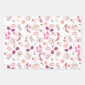 Roze stiletto lippenstift tas glazen echtscheiding inpakpapier vel (Voorkant 2)