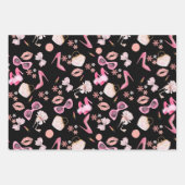 Roze stiletto lippenstift tas glazen echtscheiding inpakpapier vel (Voorkant)