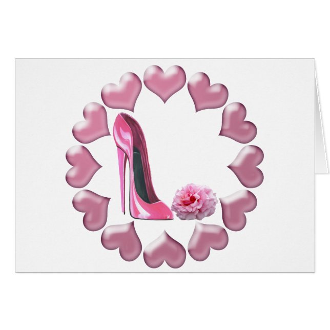 Roze Stiletto, Roos en hart (Voorkant Horizontaal)