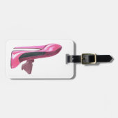 Roze Stiletto schetst kunst Bagagelabel (Voorkant horizontaal)