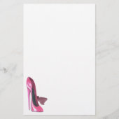 Roze Stiletto schetst kunst Briefpapier (Voorkant)