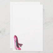 Roze Stiletto schetst kunst Briefpapier (Voorkant / Achterkant)
