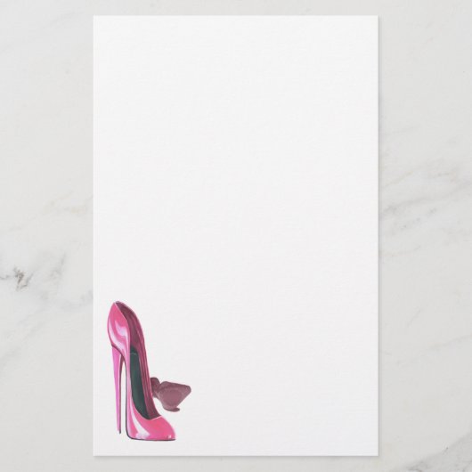 Roze Stiletto schetst kunst Briefpapier (Voorkant)